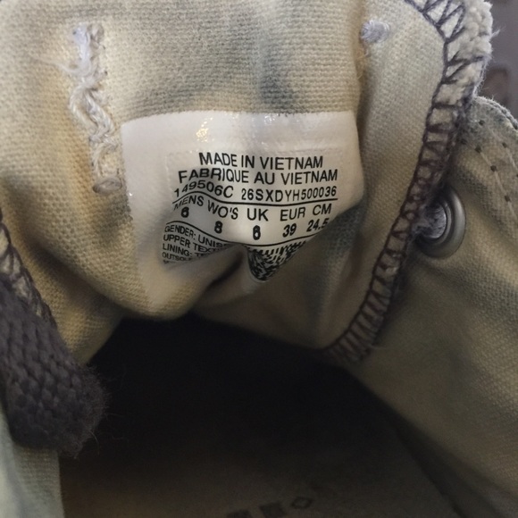 CONVERSE gray faux distressed low tops - Picture 7 of 7